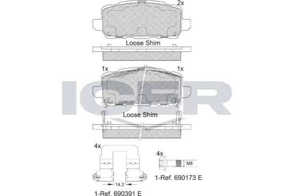 Brake Pad Set, disc brake 182312