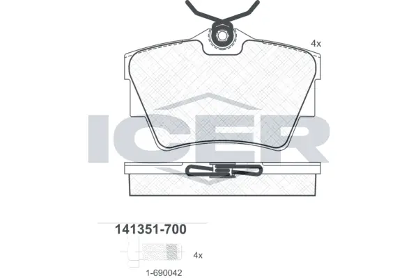 Brake Pad Set, disc brake 141351-700