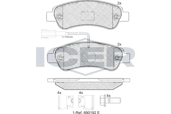 Brake Pad Set, disc brake 141804-203