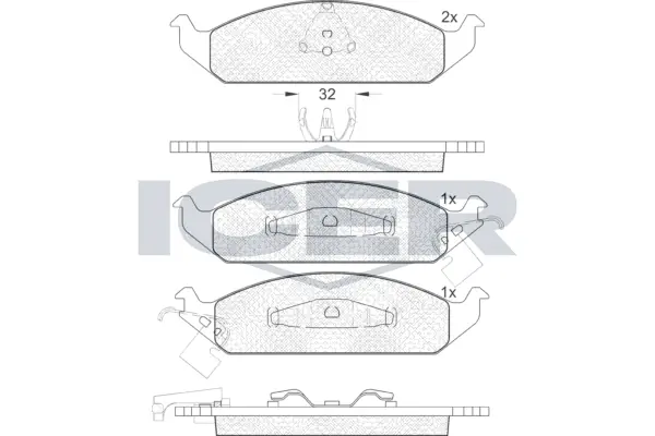 Brake Pad Set, disc brake 181339