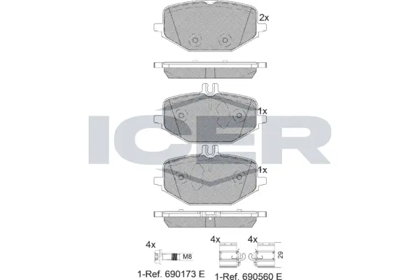 Brake Pad Set, disc brake 182371-203