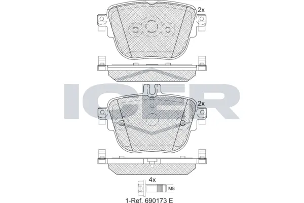 Brake Pad Set, disc brake 182289