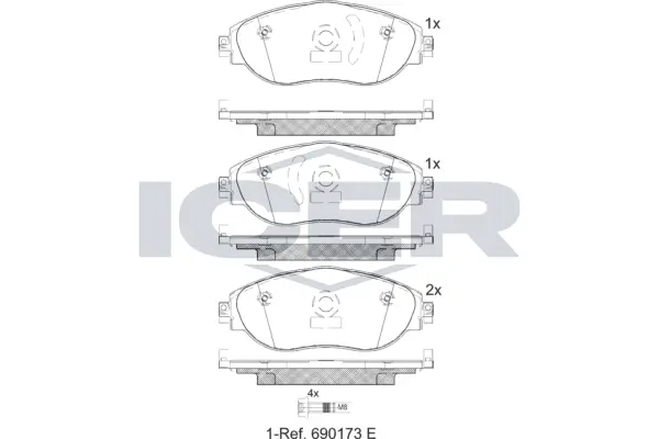 Brake Pad Set, disc brake 182018-204