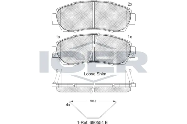 Brake Pad Set, disc brake 181811-200