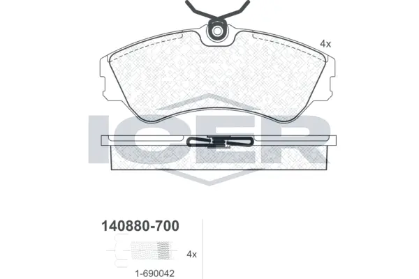 Brake Pad Set, disc brake 140880-700