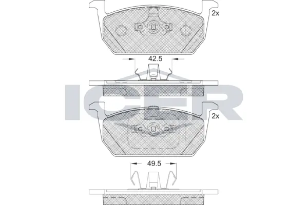 Brake Pad Set, disc brake 182285
