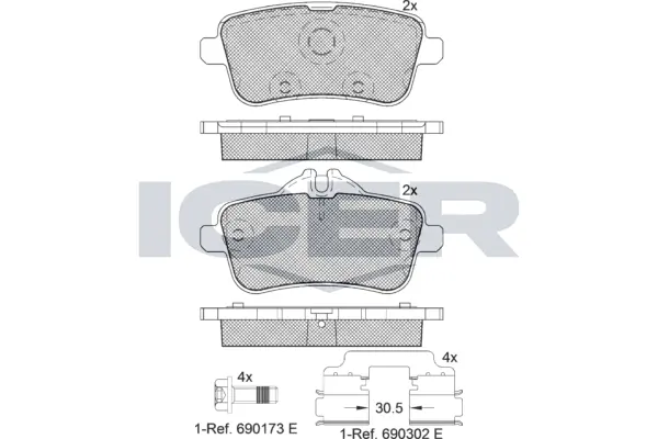 Brake Pad Set, disc brake 182072-200
