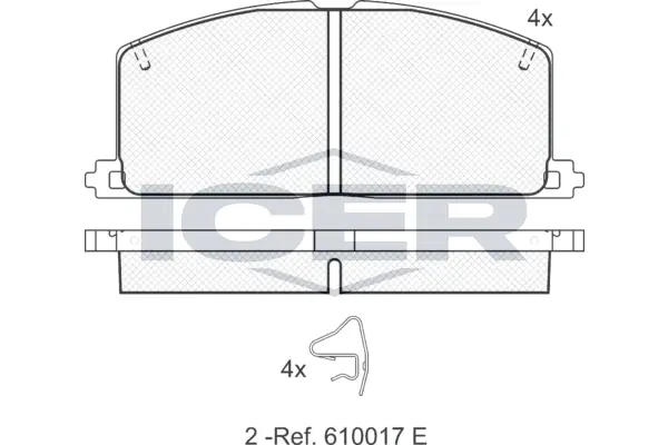Brake Pad Set, disc brake 180462