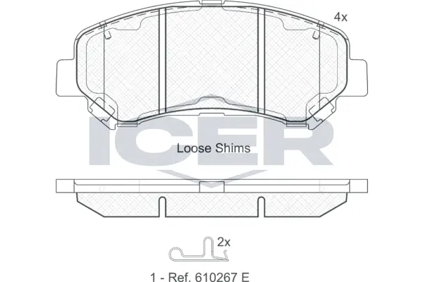 Brake Pad Set, disc brake 181834