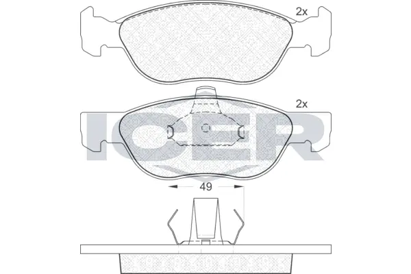 Brake Pad Set, disc brake 181602