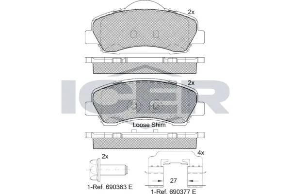 Brake Pad Set, disc brake 182131-067