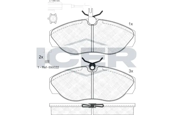 Brake Pad Set, disc brake 141053-203