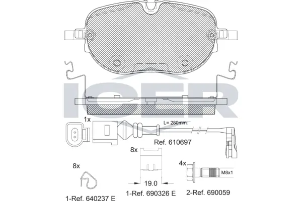 Brake Pad Set, disc brake 182390