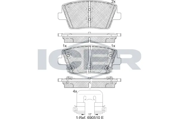 Brake Pad Set, disc brake 182334