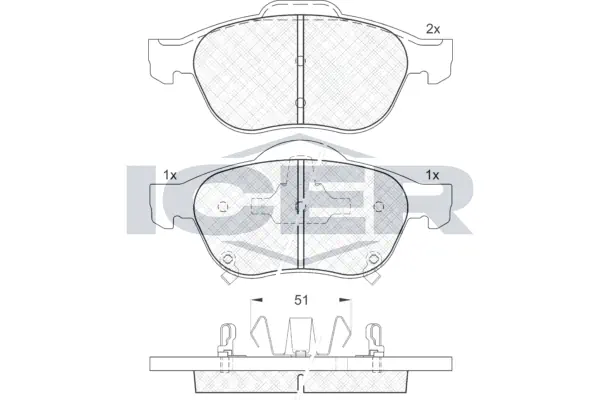 Brake Pad Set, disc brake 181556