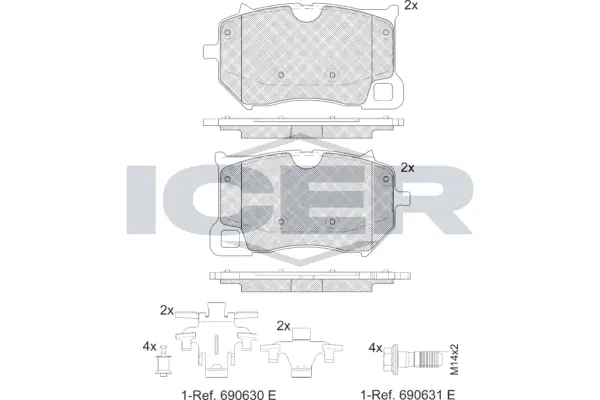 Brake Pad Set, disc brake 182440