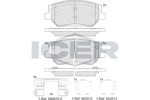 Brake Pad Set, disc brake 182441