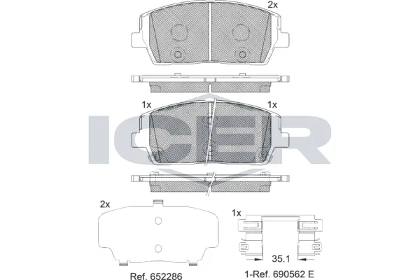 Brake Pad Set, disc brake 182378