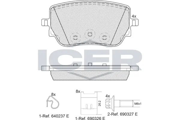 Brake Pad Set, disc brake 182352