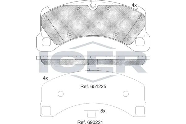 Brake Pad Set, disc brake 182206-208