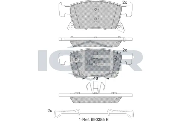 Brake Pad Set, disc brake 182245