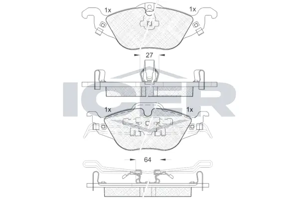 Brake Pad Set, disc brake 181249