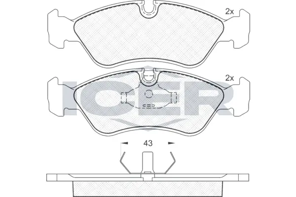 Brake Pad Set, disc brake 180758