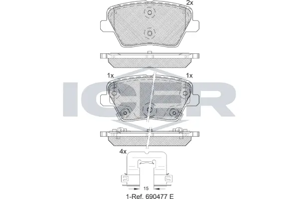 Brake Pad Set, disc brake 182318