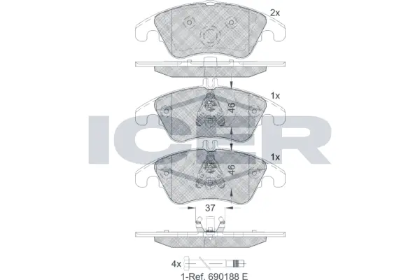 Brake Pad Set, disc brake 181865