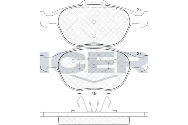 Brake Pad Set, disc brake 181537