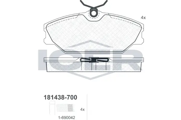 Brake Pad Set, disc brake 181438-700