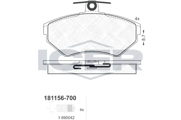 Brake Pad Set, disc brake 181156-700