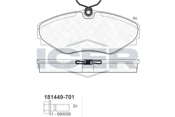 Brake Pad Set, disc brake 181449-701