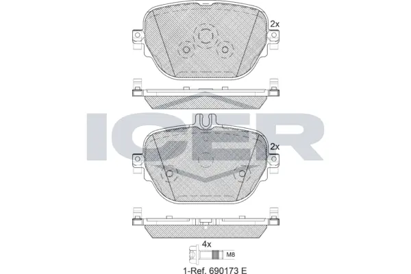 Brake Pad Set, disc brake 182288