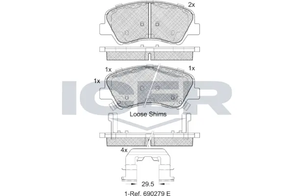 Brake Pad Set, disc brake 182035