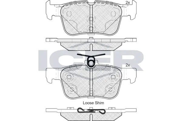 Brake Pad Set, disc brake 182198