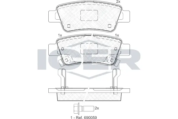 Brake Pad Set, disc brake 181888