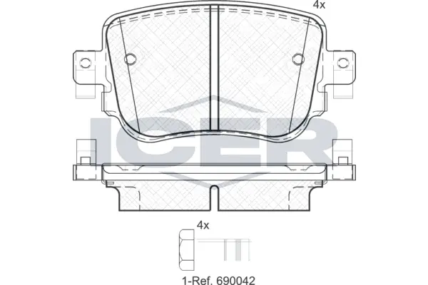 Brake Pad Set, disc brake 182152