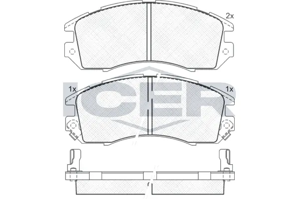 Brake Pad Set, disc brake 180998
