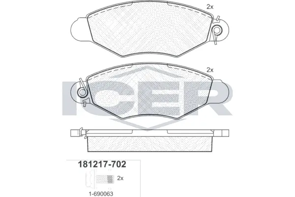 Brake Pad Set, disc brake 181217-702