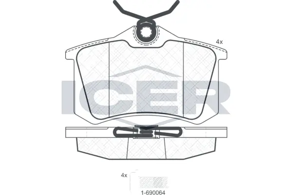 Brake Pad Set, disc brake 180697-703