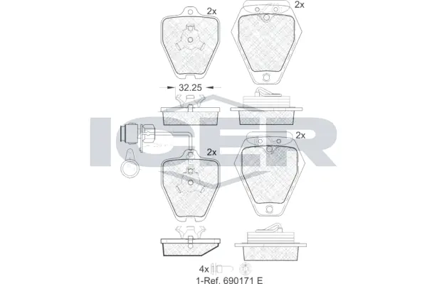 Brake Pad Set, disc brake 181691