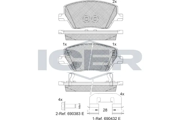 Brake Pad Set, disc brake 182275