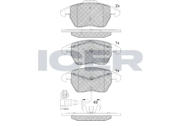 Brake Pad Set, disc brake 181567-208