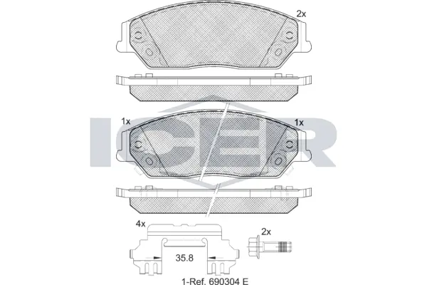 Brake Pad Set, disc brake 182077