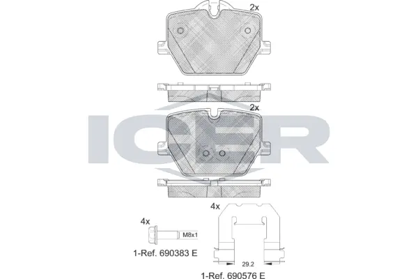 Brake Pad Set, disc brake 182386