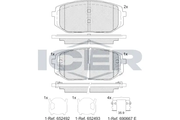 Brake Pad Set, disc brake 182429