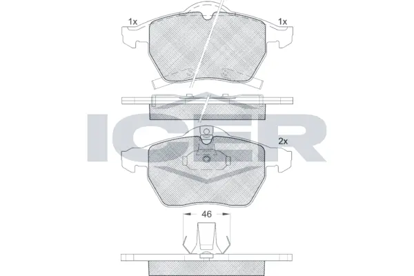 Brake Pad Set, disc brake 181383
