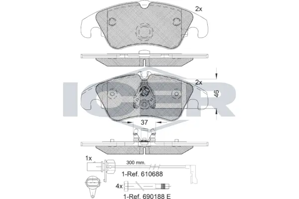 Brake Pad Set, disc brake 181862-202