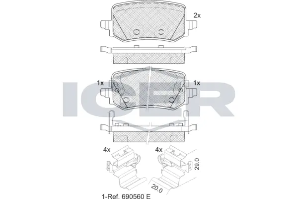 Brake Pad Set, disc brake 182421
